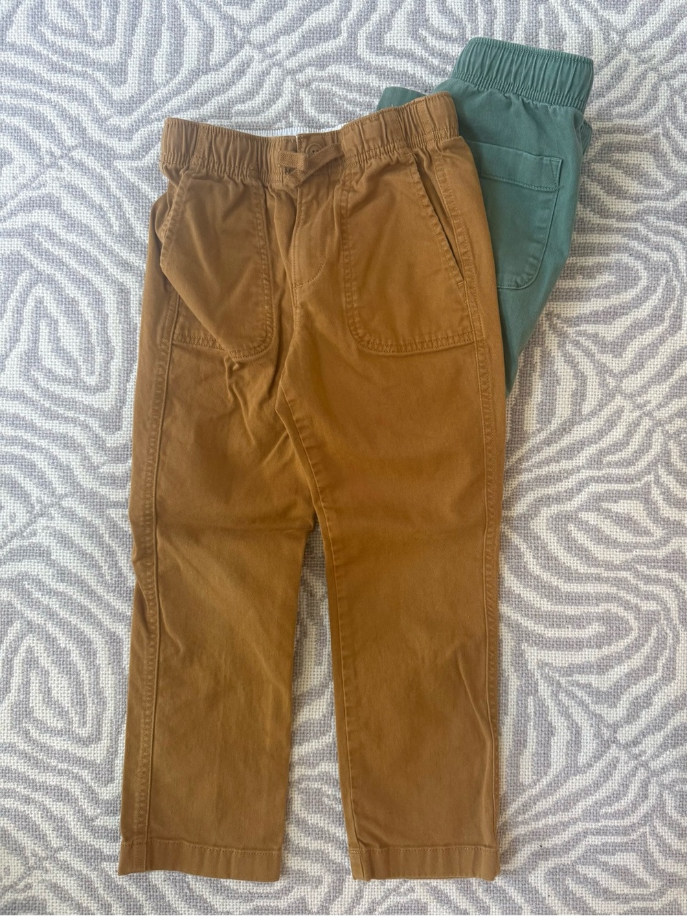 Crewcuts Brown and Green Pull-On Cord Pants